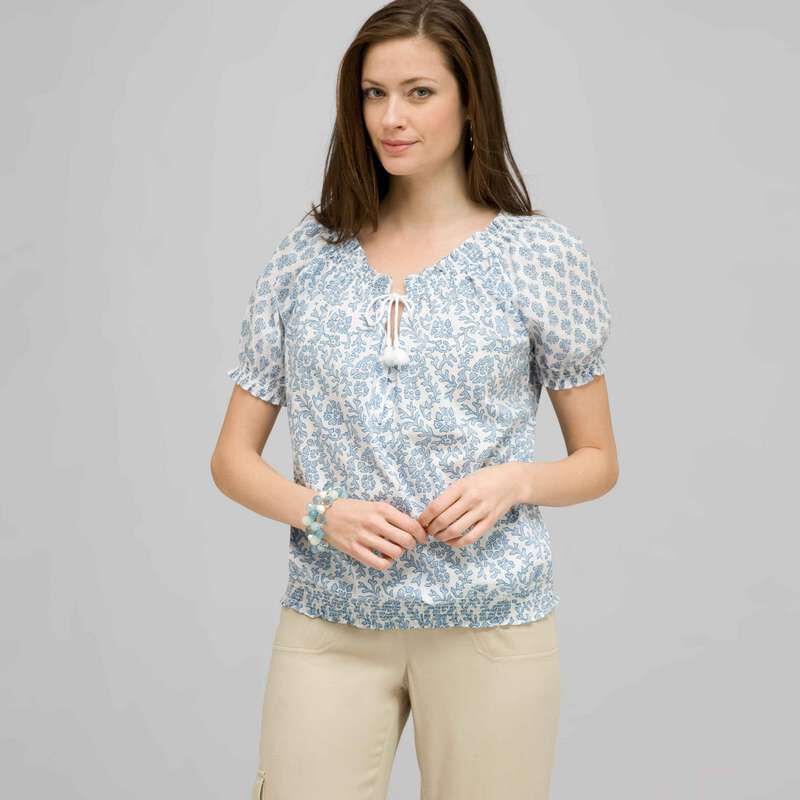 Short Sleeve Raglan Smock Shirt., , large