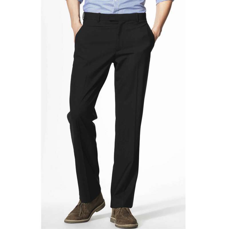 Basic Leg Trousers, Light Black, large