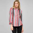 Striped Shirt, Cardinal Red & Black, small