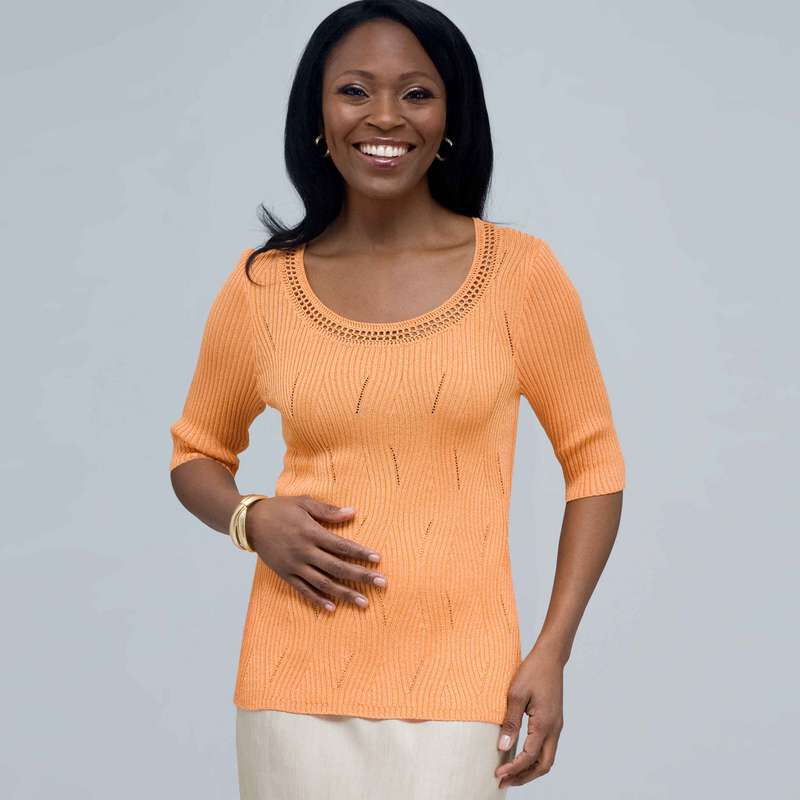 Scoop Neck Knit., , large