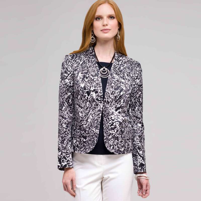 Flat Front Open Jacket, , large